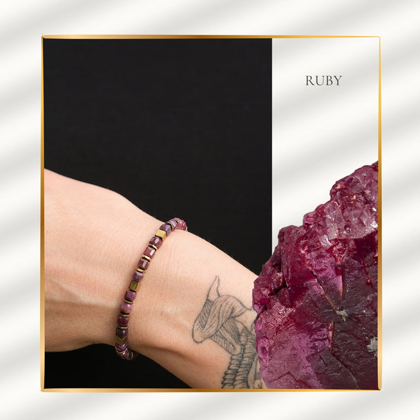 Ruby Flame – Sól Zarafet Bilekliği