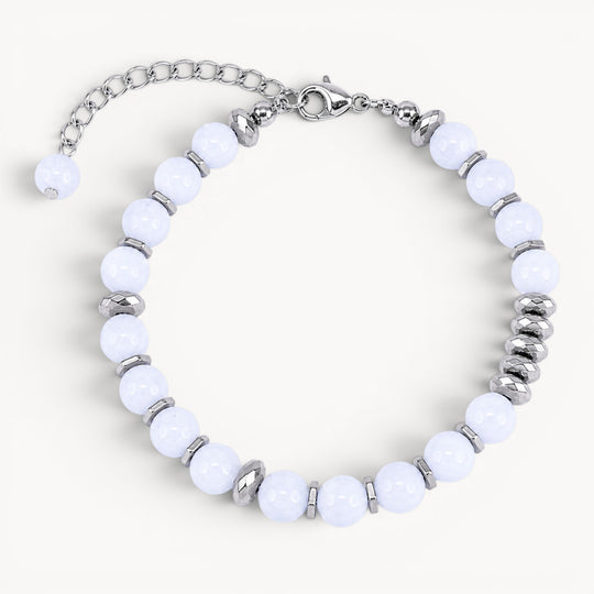 Life Bloom Moment – Ay Taşı Bileklik (Gümüş Versiyon)